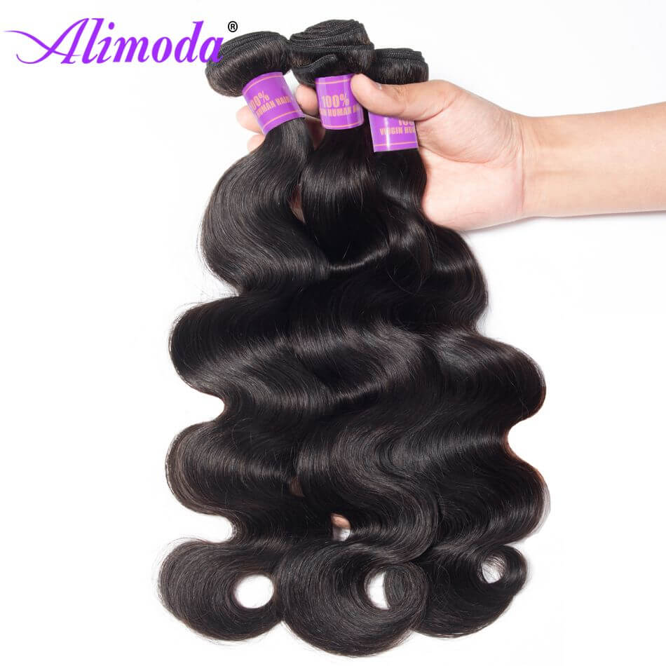 Brazilian Body Wave Hair 4 Bundles With Frontal Closure | Alimoda Hair