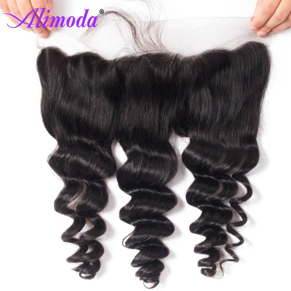 Indian Loose Wave Hair 4 Bundles With Frontal | Alimoda Hair